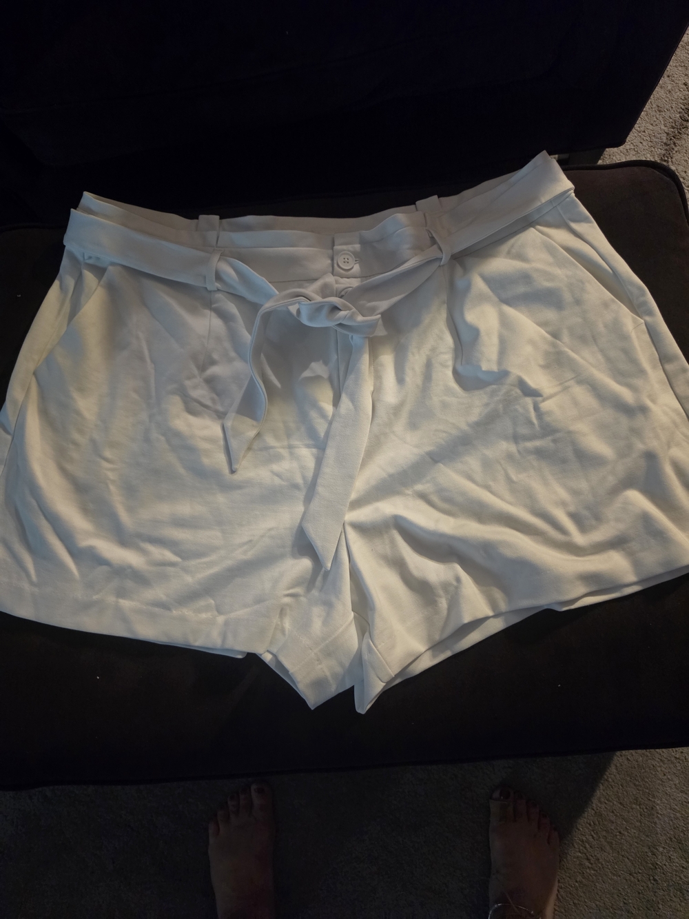 TorridcWomen's Retro Chic Tie-Belt Shorts - White